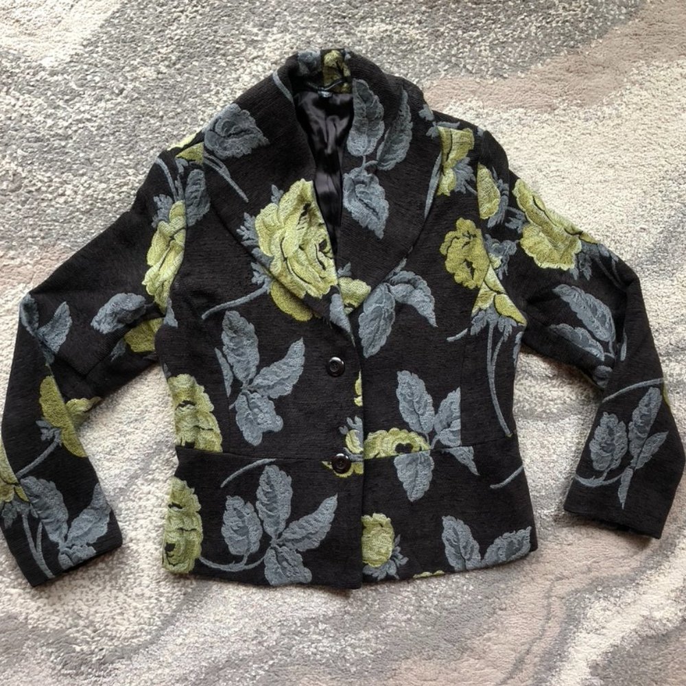 Isda & Co floral jacquard blazer NWOT size L